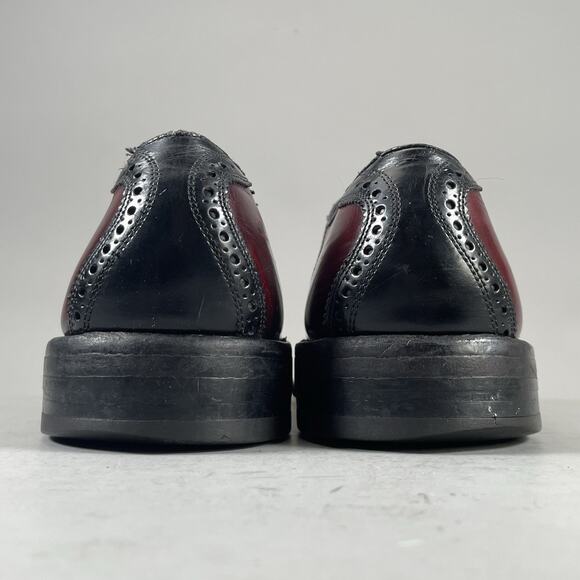 Allen Edmonds Polo Men\'s Size 11.5 A Two Tone Oxblood Saddle Dress Shoes Lace Up main image 4